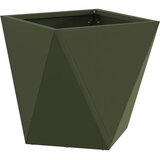  Cvetlično korito 2 pcs Oljčno zelena 30 x 30 x 30 cm Jeklo, (5000207557) | Shoptok.si
