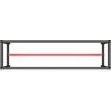  Okvir za radni stol mat crni i mat crveni 210x50x79 cm metalni | shoptok.hr