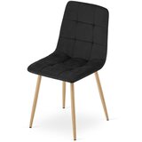 KARA stolica - crni baršun / noge u boji drveta x 2 | shoptok.hr