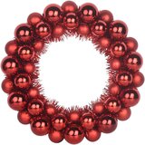 vidaXL Vijenci s božićnim kuglicama 2 pcs Crvena 33 x 33 x 7 cm | shoptok.hr