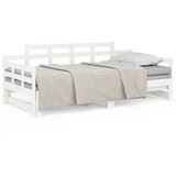 vidaXL Izvlečna dnevna postelja bela trdna borovina 2x(80x200) cm, (20684387) Cene