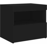  Noćni ormarići s LED svjetlima 2 kom crni 50 x 40 x 45 cm | Eponuda.com