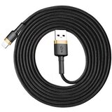 Baseus Kabel Woven, USB-A (M) na Lightning (M), MFI, 200cm, Black/Gold, CALKLF-CV1, (6953156275034) | shoptok.hr