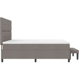  Krevet s oprugom s madracem i klupom taupe 200x200 cm Tkanina | shoptok.hr