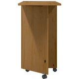 vidaXL Premična omarica z mizo MOSS medeno rjava trdna borovina | Shoptok.si