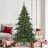 vidaXL Umjetno božićno drvce s nogom s 300 LED dioda Zelena 180 cm PVC | shoptok.hr