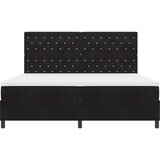 vidaXL Postelja z vzmetnico Črna 200x200 cm Žamet, (22052226) | Shoptok.si
