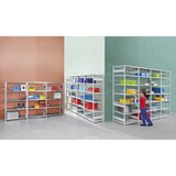 eurokraft pro Skladiščni sestavljiv regal, pocinkan, lahka izvedba, višina regala 3000 mm, osnovni regal, širina x globina 1000 x 400 mm | Shoptok.si