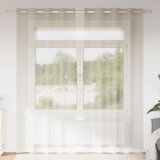 vidaXL Zavjese sa zavjesama 2 pcs Pijesak 140 x 245 cm Poliester | shoptok.hr