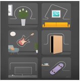 Opviq zidna led dekoracija gamer room large yellow | ePonuda.com