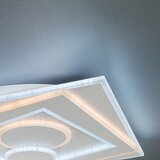 Fischer & Honsel bela kovinska LED stropna zatemnitvena svetilka z daljinskim upravljalnikom 50x50 cm Ratio | Shoptok.si