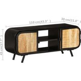 TV omarica 110x30x40 cm robusten mangov les | Shoptok.si