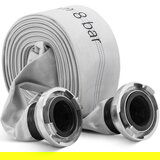Hillvert Ploščata gasilska mrežasta cev za vodo s priključkom Storz 3'' 76 mm 8-24 bar 20 m, (21129678) | Shoptok.si