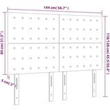  LED posteljno vzglavje roza 144x5x118/128 cm žamet, (20951603) | Shoptok.si