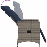Bistro set od 3 komada s jastucima, sivi poliratan | Eponuda.ba