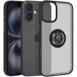 AVIZAR Ovitek za iPhone 16 Plus Bague Métallique Support Vidéo, Črna, (5000015658) | Shoptok.si