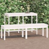  Klupa s 2 sjedala bijela 159 5x44x45 cm masivna borovina | shoptok.hr