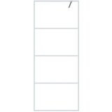 Pregrada za tuš bijela 80 x 195 cm s prozirnim staklom ESG | shoptok.hr