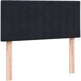 vidaXL Box spring postelja z vzmetnico črna 90x210 cm žamet | Shoptok.si