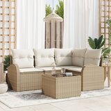 vidaXL set od 5 komada vrtnih sofa s jastučićima smeđi poli ratan Cijene