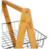 Kolica ZA ODLAGANJE MODERN 54.5X35.5X88 BAMBUS CRNA FIVE | shoptok.hr
