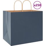  Papirnate vrećice 250 kom s ručkama plave 32x22x28 cm | shoptok.hr