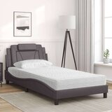  Krevet s madracem sivi 100 x 200 cm od umjetne kože | shoptok.hr