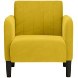 SOFA fotelja s naslonima za ruke žuta 54 cm baršunasta | Shoptok.si