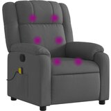 vidaXL Masažni naslanjač temno sivo blago, (20922899) | Shoptok.si