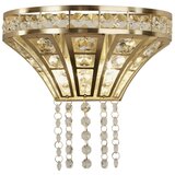 Searchlight Gemma Stenska svetilka z 2 lučema, satenasta medenina, prozorni kristal, (22100596) | Shoptok.si