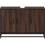 vidaXL Kopalniška omarica rjavi hrast 90x33x60 cm inženirski les | Shoptok.si