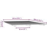  Okvir za krevet bijeli 150x200cm od masivne borovine | Eponuda.com