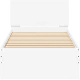  Okvir za krevet s uzglavljem i LED svjetlima bijeli 90x190 cm | Eponuda.com
