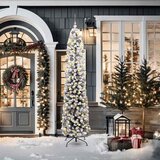vidaXL Mršavo božićno drvce Zelena 55 x 55 x 210 cm Plastika i metal | shoptok.hr