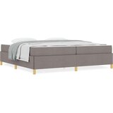  Krevet s opruga kutije Taupe i bijela 200 x 200 cm tkanina | shoptok.hr