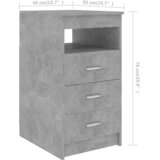  Radni stol siva boja betona 140 x 50 x 76 cm konstruirano drvo | shoptok.hr