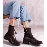 Gemre Brown ankle boots with fabric upper Kris | Shoptok.si