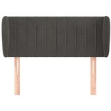  Uzglavlje s ušima tamnosivo 93x23x78/88 cm baršunasto | shoptok.hr