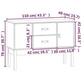 vidaXL Komoda crna 110 x 40 x 78 cm od masivne borovine | shoptok.hr