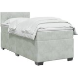  Boxspring krevet s madracem Svjetlosiva 100 x 200 cm Baršun | shoptok.hr
