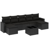  8-dijelni set vrtnih sofa od poliratana s jastucima crni | shoptok.hr