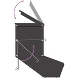 vidaXL Hranilica za zečeve Crna 17.5 x 26 x 28.5 cm | shoptok.hr