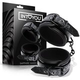 Intoyou Black Sapphire Okovi Za Zapestje Sapphire Black Vegan Leather Cene