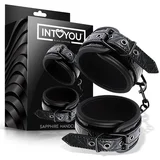 Okovi Za Zapestje Sapphire Black Vegan Leather
