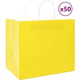  Papirnate vrećice 50 kom s ručkama žute 32x22x28 cm | shoptok.hr