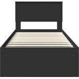  Krevetna konstrukcija Crna 90 x 200 cm Konstruirano drvo | shoptok.hr