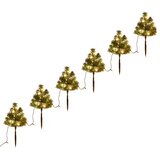 vidaXL Božićna drvca za stazu 6 kom tople bijele LED žarulje 45 cm PVC Cijene