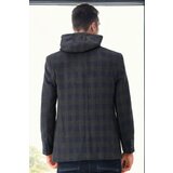 Dewberry K7532 MEN'S COAT-PLAID NAVY BLUE-1 | Shoptok.si