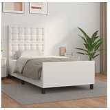  Za krevet s uzglavljem bijela 90x200 cm od umjetne kože | shoptok.hr