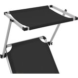  Sklopiva ležaljka s krovom od aluminija i tekstilena crna | shoptok.hr